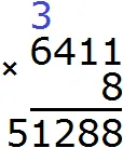 6411 умн на 8 минус 40799 умн 6 step 1