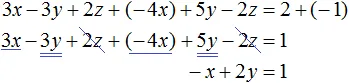 5x minus 6y plus 4z ravno 3 step 4
