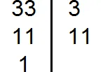 разложение числа 33 на множители