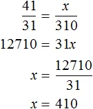 41 na 31 ravno 410 na 310 решение