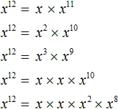 x12 в виде разных произведений 2