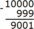 10000 минус 999 степ 3