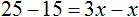 x+25 na 15 ravno x+5 na 5 equation step 7