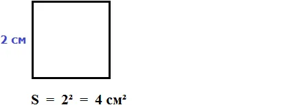 квадрат со стороной 2 см
