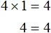 4x ravno 4 проверка