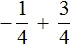 - 1 на 4 на 3 на 4