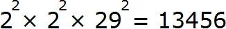 разложение числа 13456 на множители