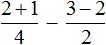 2 plus 1 na 4 minus 3 minus 2 na 2