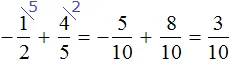 - 1 на 2 плюс 4 на 5 короткое решение