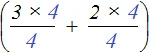 12 на 4 плюс 8 на 4
