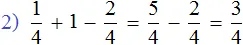 1 na 4 plus 1 na 2 umnojit na 2 minus 2 na 4 step 2