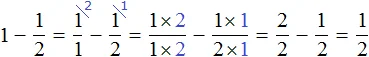 1 na 1 minus 1 na 2 ravno 1 na 2 step 1