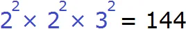разложение числа 144 на множители 4