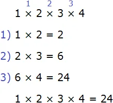 1 на 2 на 3 на 4 итог