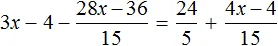 3x - 4 - 4 na 7x - 9 na 15 ravno 4 na 5 na 6 plus x - 1 na 3 step 2