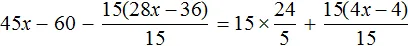 3x - 4 - 4 na 7x - 9 na 15 ravno 4 na 5 na 6 plus x - 1 na 3 step 4