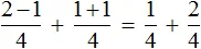 2 minus 1 na 4 plus 1 plus 1 na 4 step 2