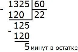 1325 разделить на 60