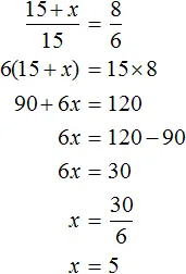 15 plus x na 15 na 8 na решение
