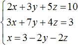 2x plus 3y plus 5z ravno 10 step 2
